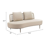 ZUO Ruhe Sofa Beige