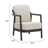 ZUO Rein Accent Chair Beige