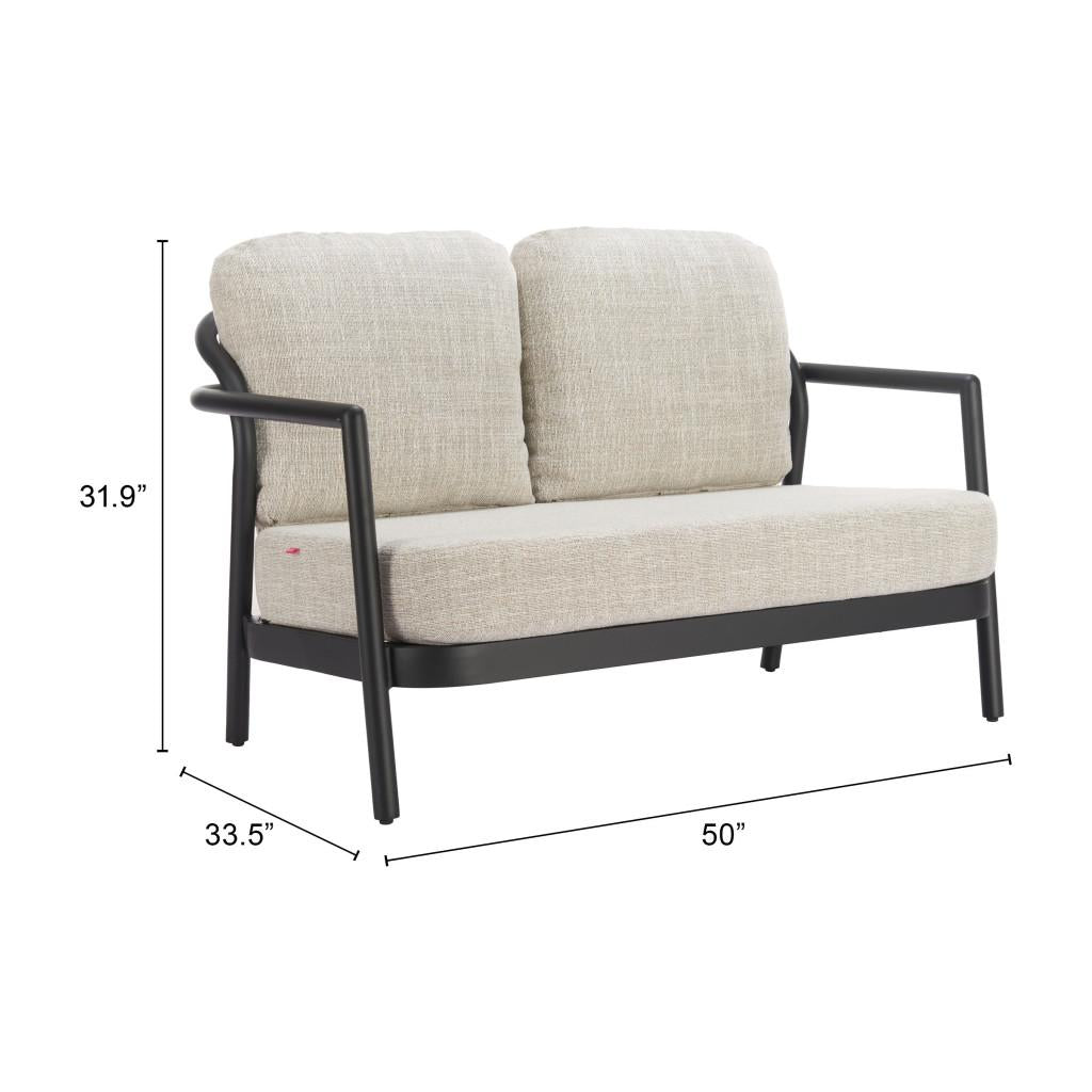 ZUO Rein Loveseat Beige
