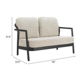 ZUO Rein Loveseat Beige