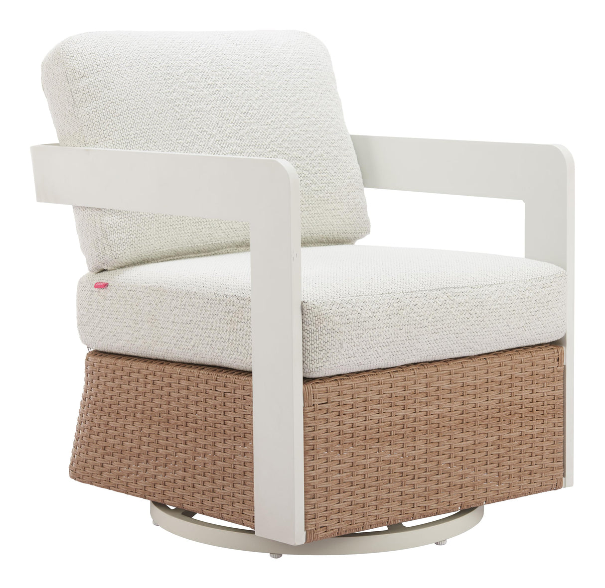 ZUO Gelo Swivel Chair White & Brown