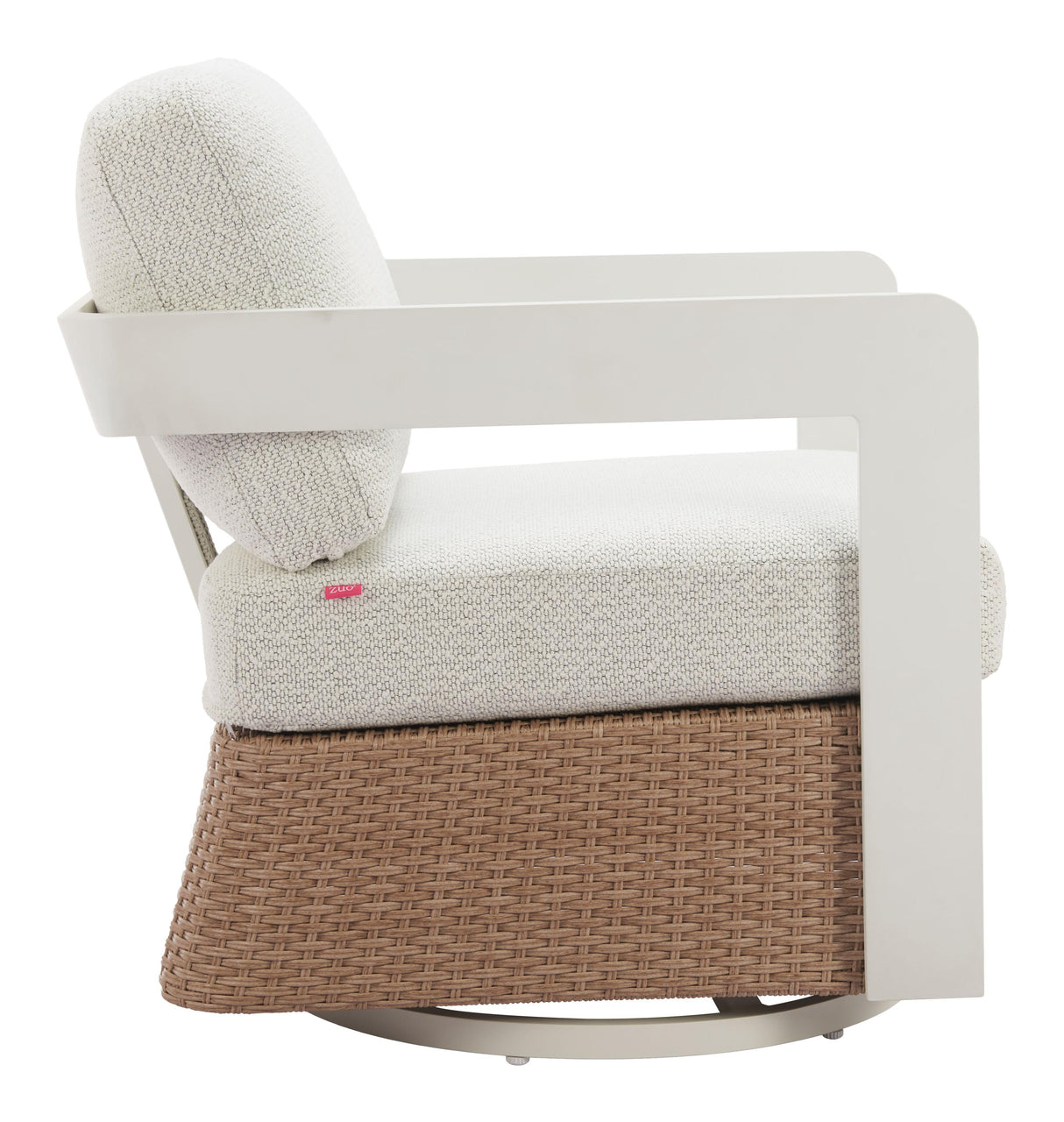 ZUO Gelo Swivel Chair White & Brown