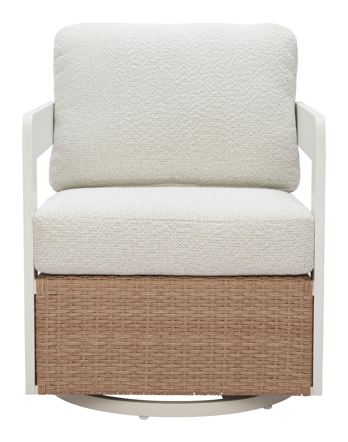 ZUO Gelo Swivel Chair White & Brown