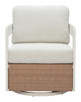 ZUO Gelo Swivel Chair White & Brown