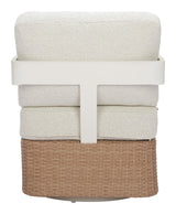 ZUO Gelo Swivel Chair White & Brown