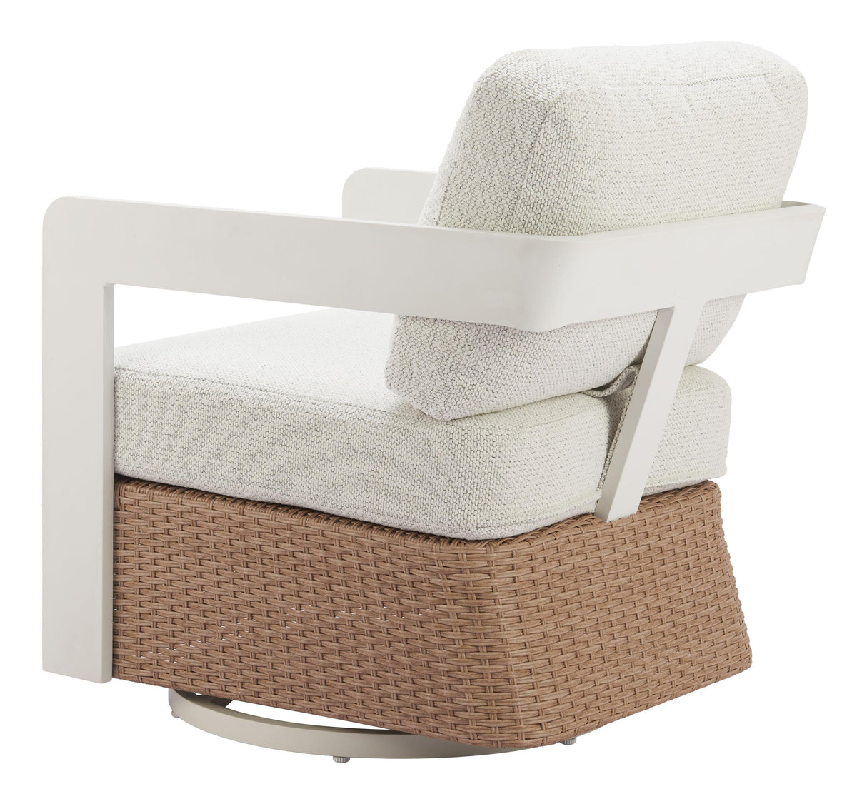 ZUO Gelo Swivel Chair White & Brown