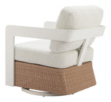 ZUO Gelo Swivel Chair White & Brown
