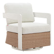 ZUO Gelo Swivel Chair White & Brown