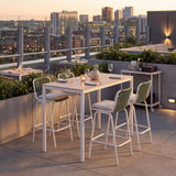 ZUO Luft Barstool (Set of 2) White & Green