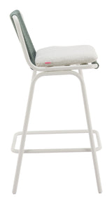 ZUO Luft Barstool (Set of 2) White & Green
