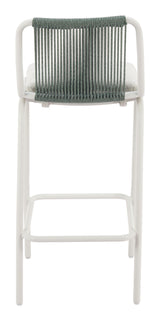ZUO Luft Barstool (Set of 2) White & Green