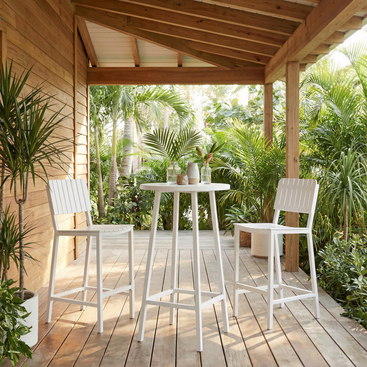 ZUO Kayu Barstool White