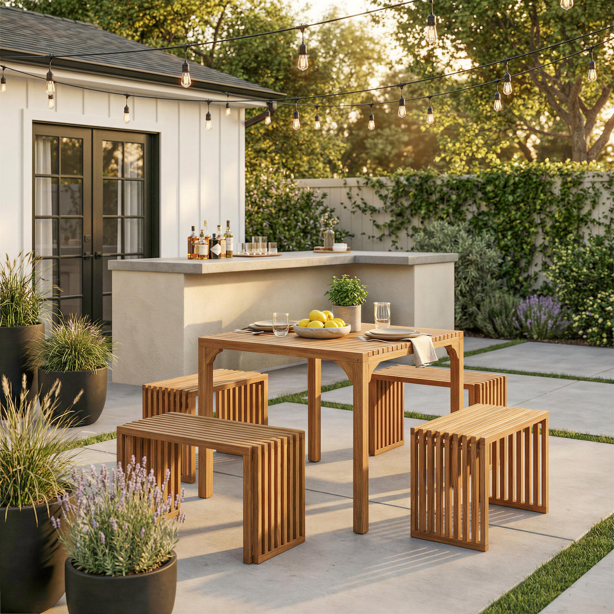 ZUO Riviera Extendable Dining Table Natural