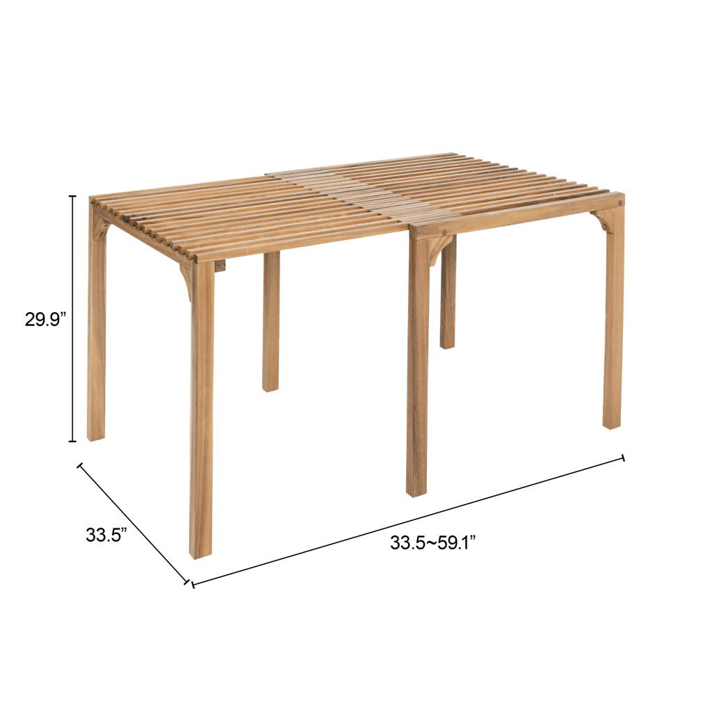 ZUO Riviera Extendable Dining Table Natural