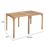 ZUO Riviera Extendable Dining Table Natural