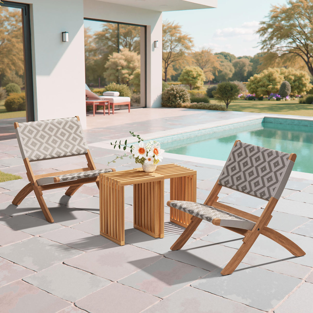 ZUO Riviera Extendable Stool (Set of 2) Natural