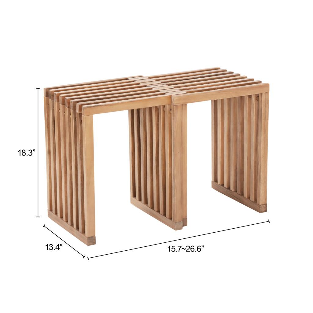 ZUO Riviera Extendable Stool (Set of 2) Natural