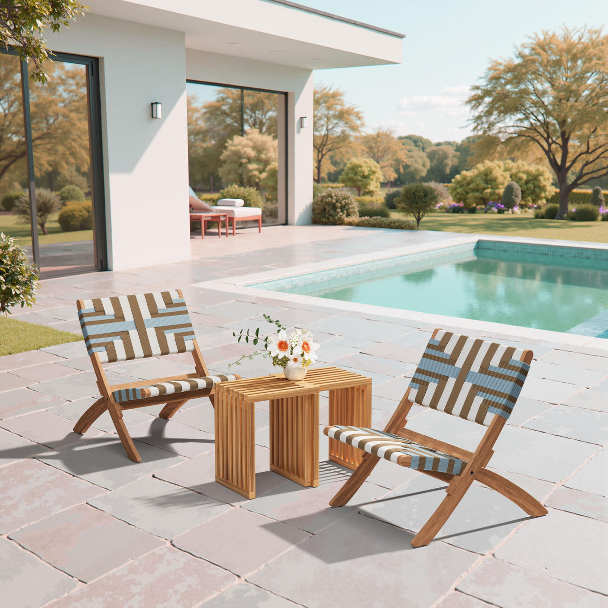 ZUO Riviera Extendable Stool (Set of 2) Natural