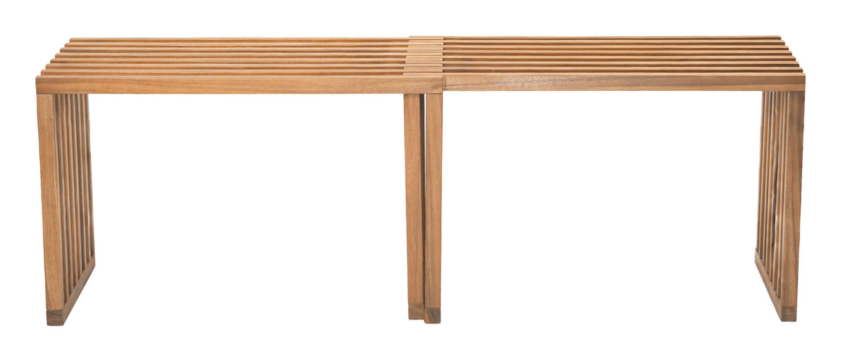 ZUO Riviera Extendable Bench (Set of 2) Natural