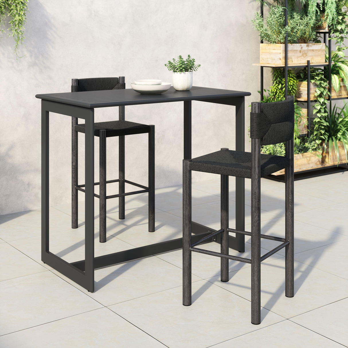 ZUO Iska Barstool (Set of 2) Black