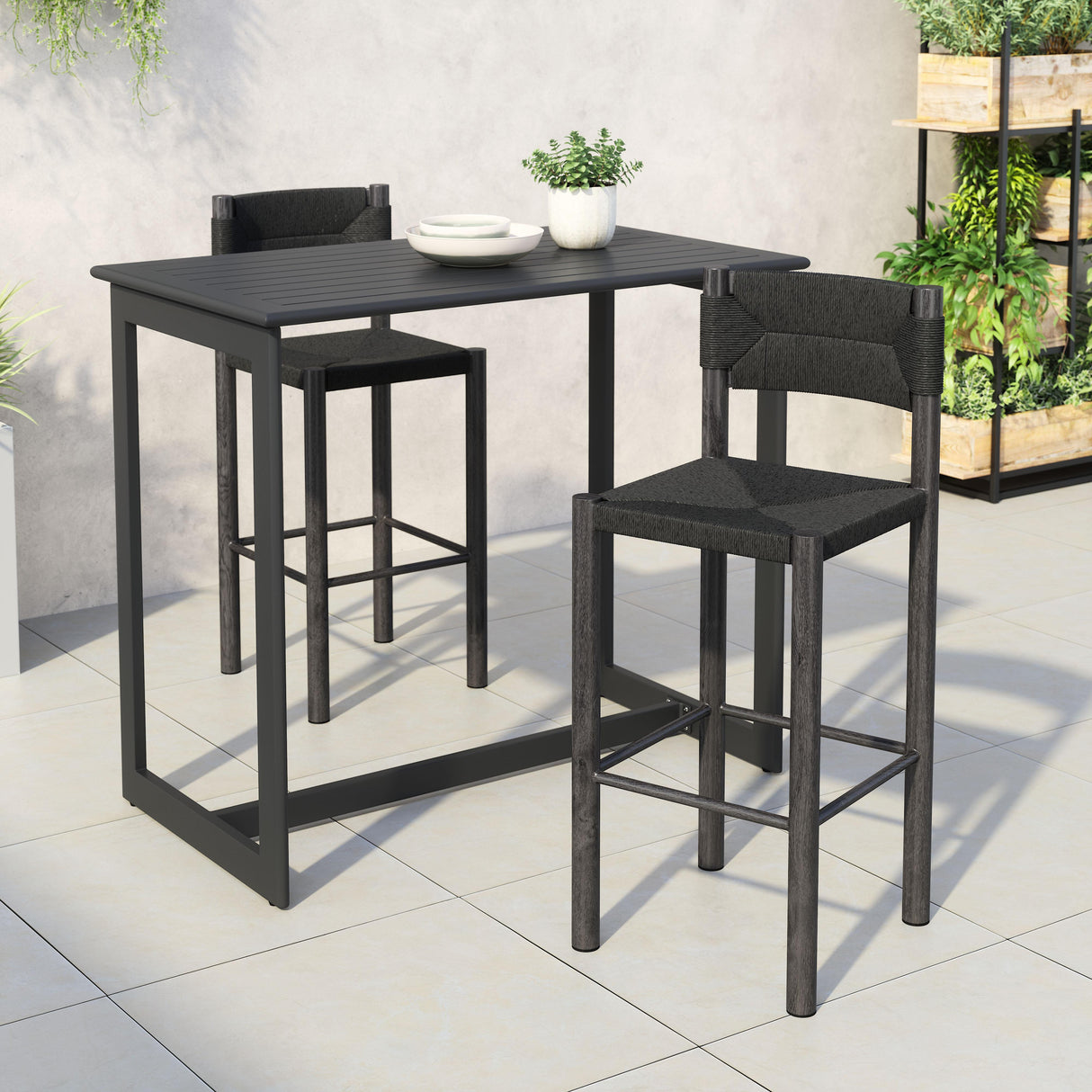 ZUO Iska Barstool (Set of 2) Black