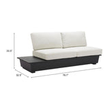 ZUO Tien LHF Loveseat Beige