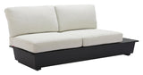 ZUO Tien RHF Loveseat Beige