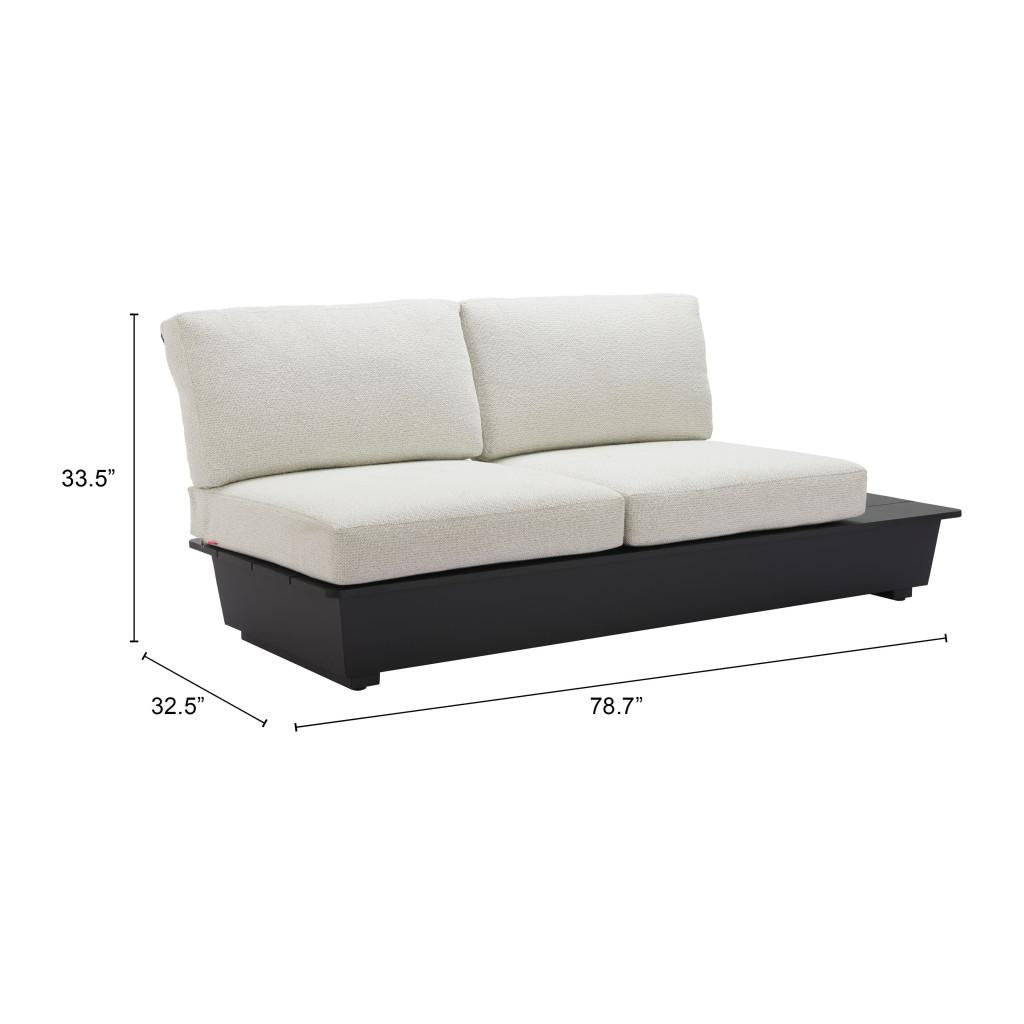 ZUO Tien RHF Loveseat Beige