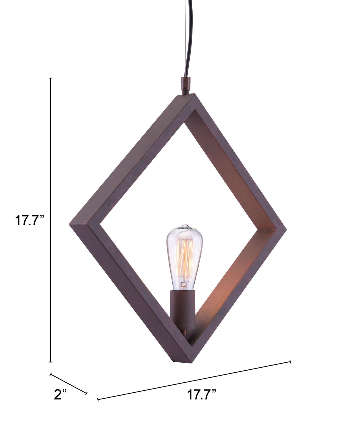ZUO Rotorura Ceiling Lamp Rust