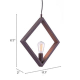 ZUO Rotorura Ceiling Lamp Rust