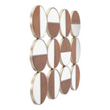 ZUO Cycle Round Mirror Gold & Walnut