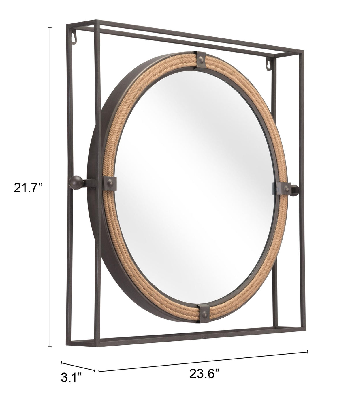ZUO Capell Mirror Antique Gray