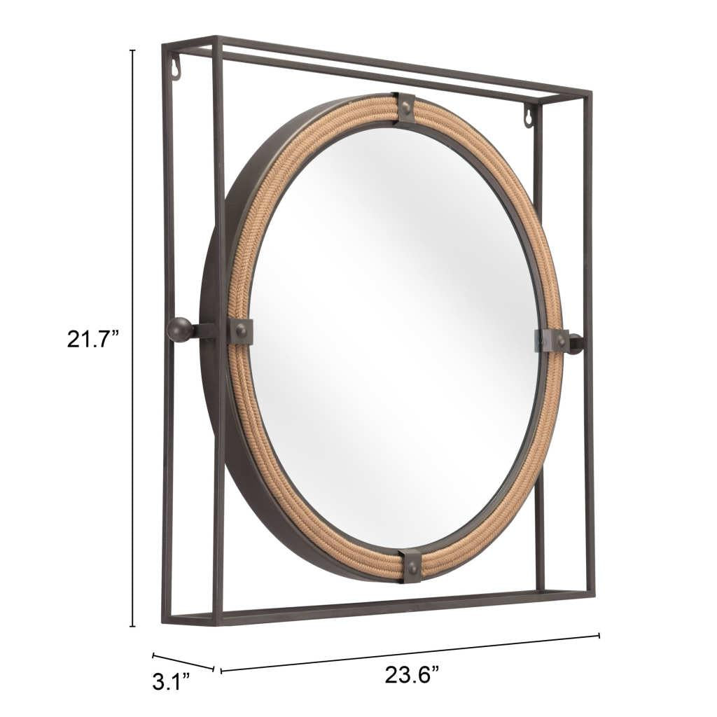 ZUO Capell Mirror Antique Gray