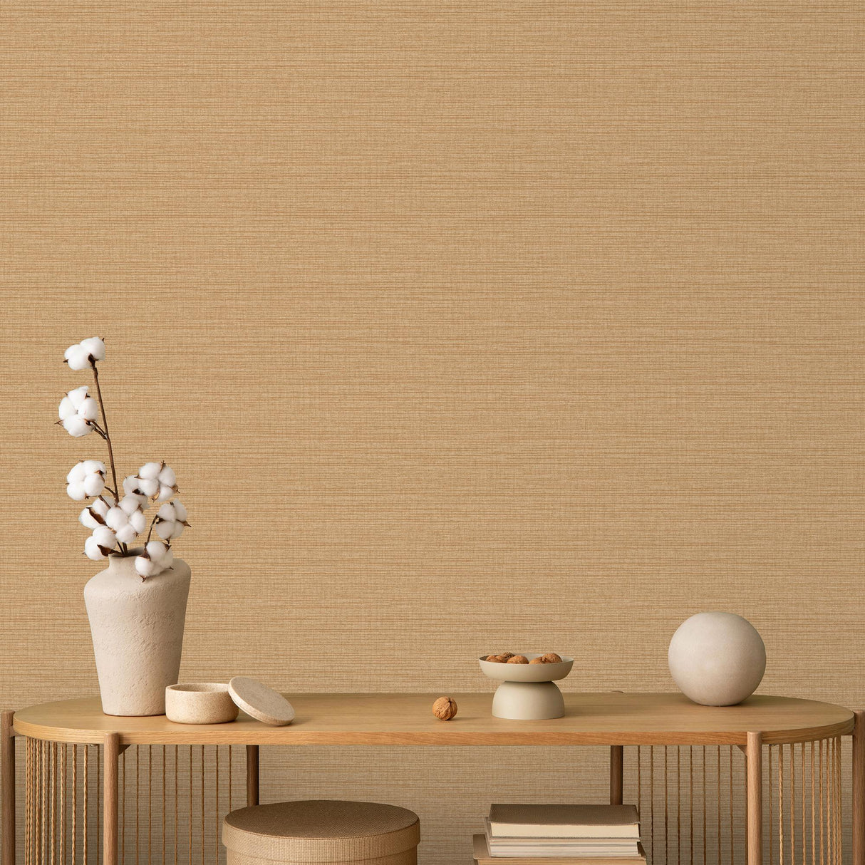 DecoratorsBest Horizontal Stria Texture Mustard Wallpaper