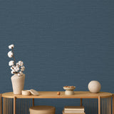 DecoratorsBest Horizontal Stria Texture Navy Blue Wallpaper