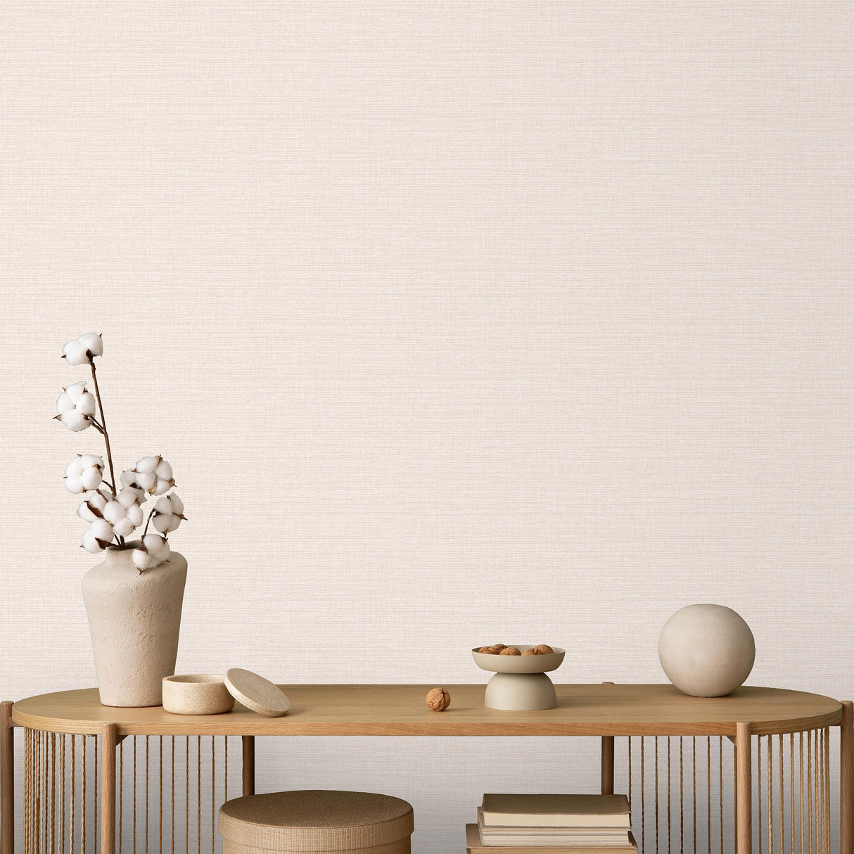DecoratorsBest Horizontal Stria Texture Beige Wallpaper