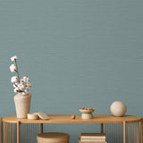 DecoratorsBest Horizontal Stria Texture Dark Green Wallpaper