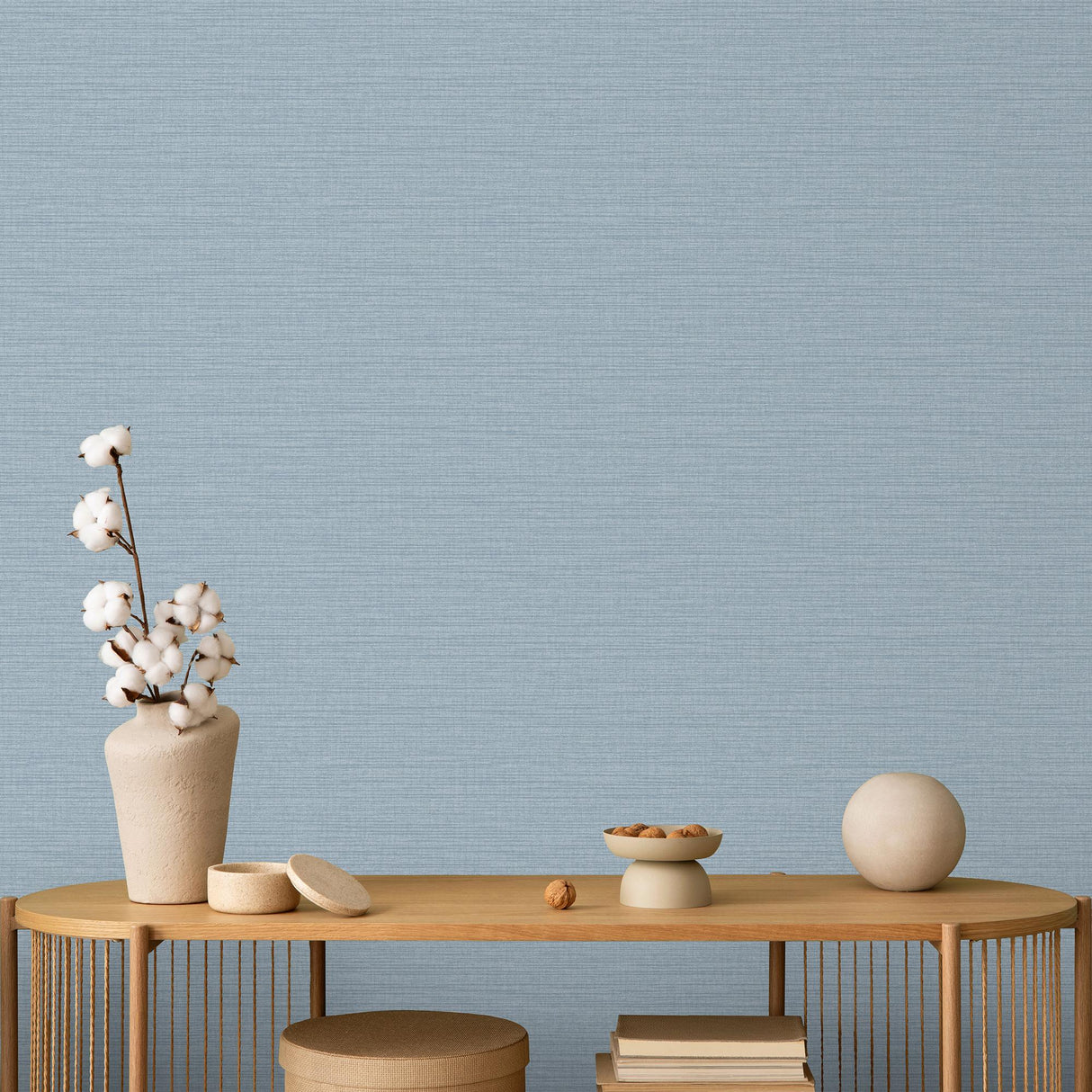 DecoratorsBest Horizontal Stria Texture Blue Wallpaper