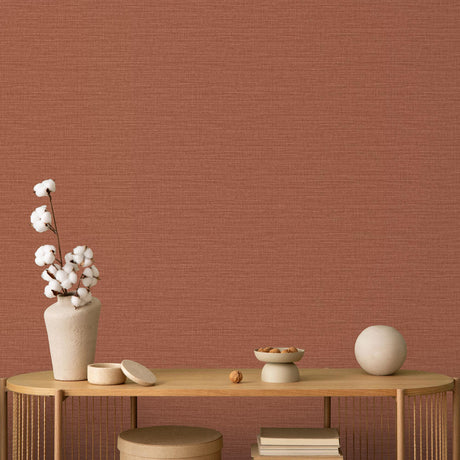 DecoratorsBest Horizontal Stria Texture Terracotta Wallpaper