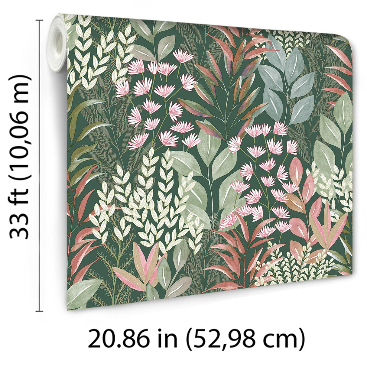 DecoratorsBest Serene Meadow Green Ground Wallpaper