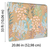 DecoratorsBest Serene Meadow Burnt Orange Ground Wallpaper