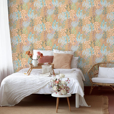 DecoratorsBest Serene Meadow Burnt Orange Ground Wallpaper