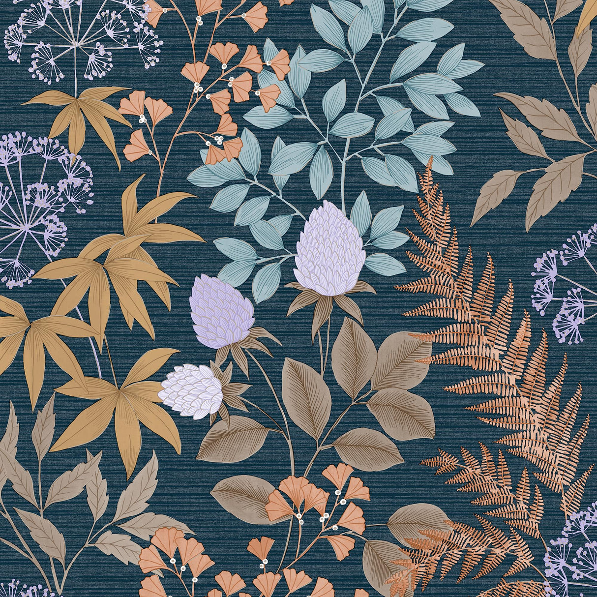 DecoratorsBest Gilded Bloom Blue Ground Wallpaper