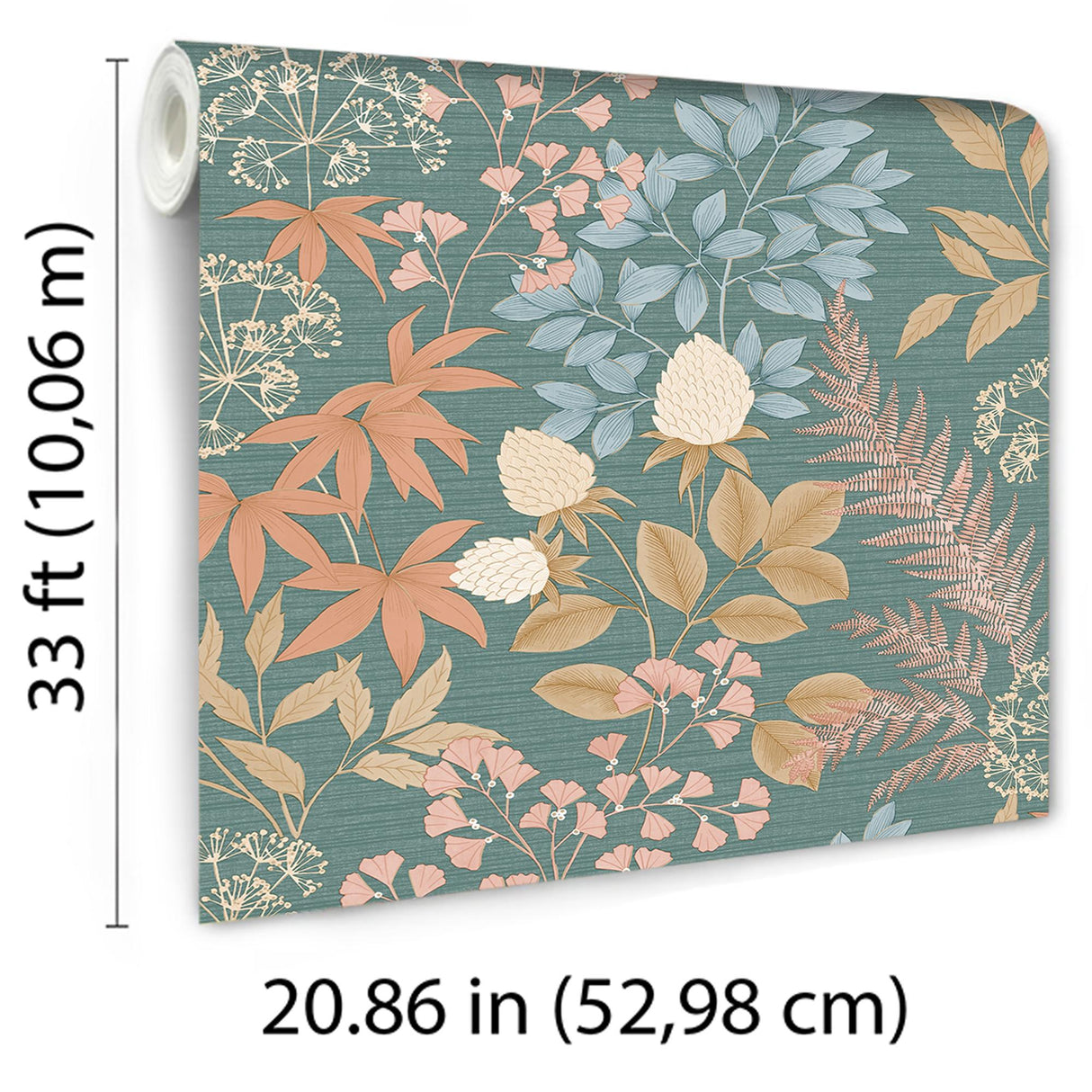 DecoratorsBest Gilded Bloom Green Ground Wallpaper