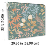 DecoratorsBest Gilded Bloom Green Ground Wallpaper