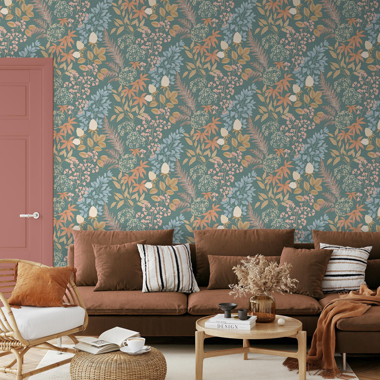 DecoratorsBest Gilded Bloom Green Ground Wallpaper