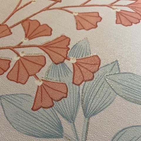 DecoratorsBest Gilded Bloom Red on White Ground Wallpaper