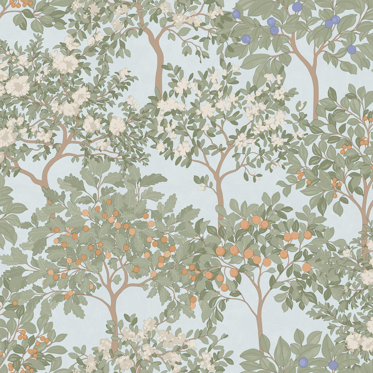 DecoratorsBest Arbor Serenade Blue Wallpaper