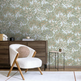 Veer Decor Arbor Serenade Blue Wallpaper
