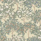 DecoratorsBest Arbor Serenade Green on Yellow Ground Wallpaper